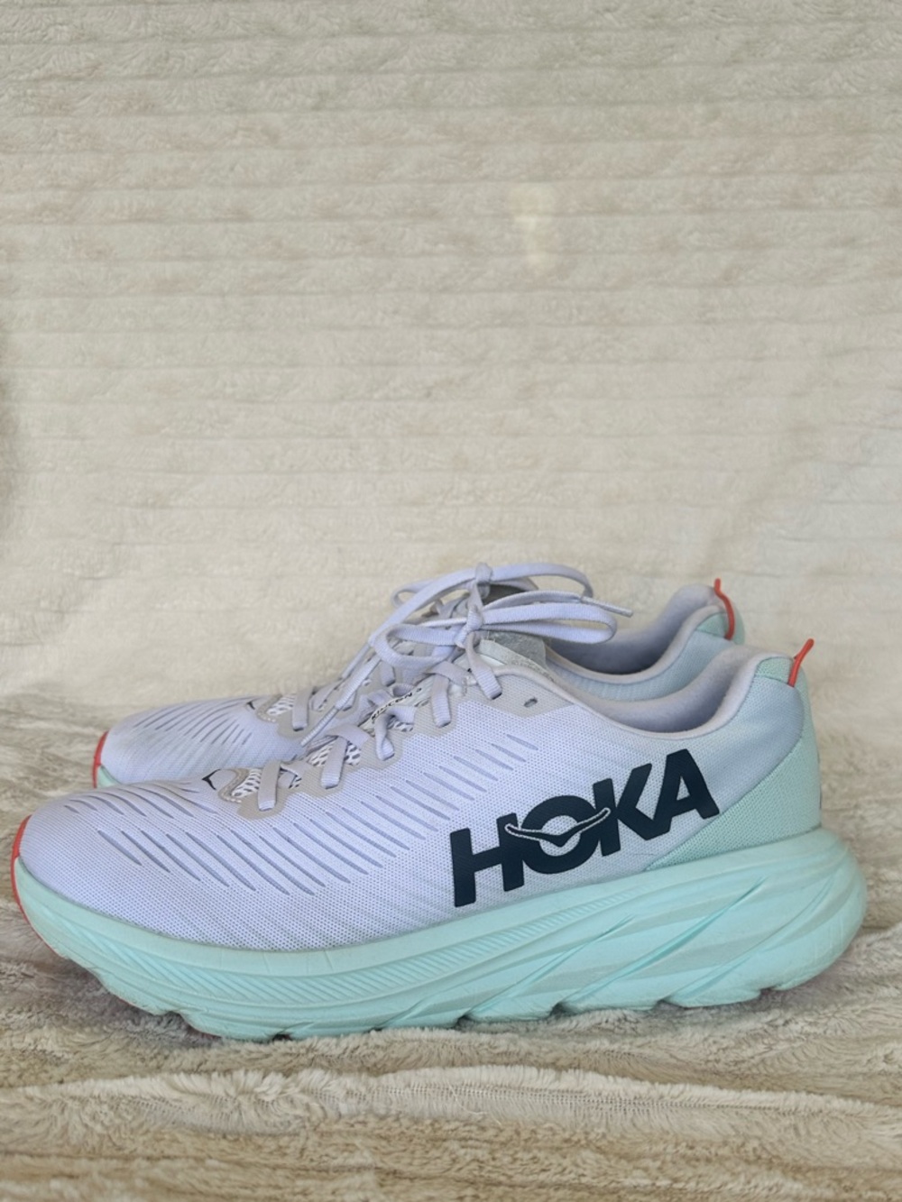 HOKA Rincon 3 Running Shoes Women’s 9.5 Purple Grey Lightweight Trainer